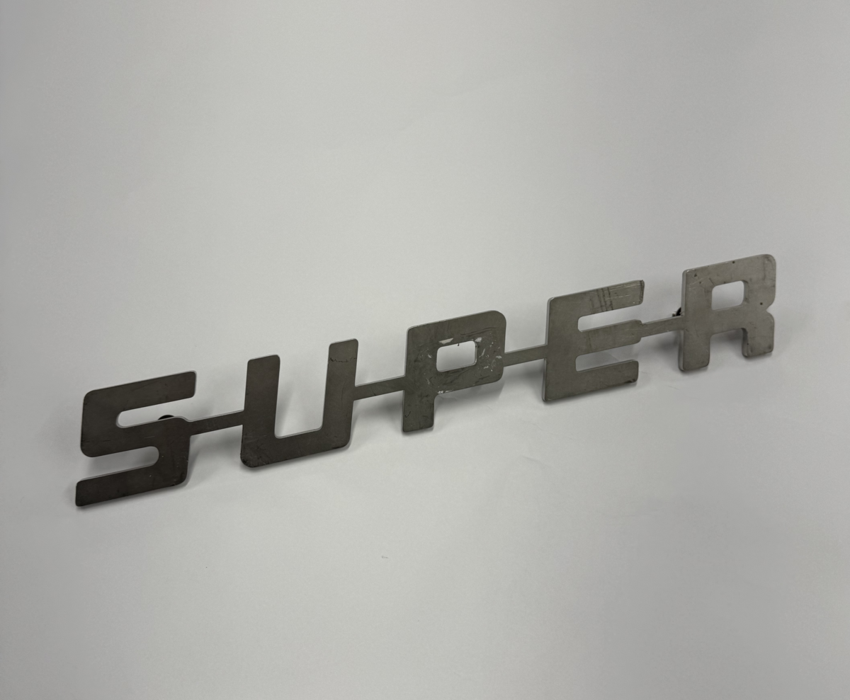 Scania SUPER Emblem Edelstahl