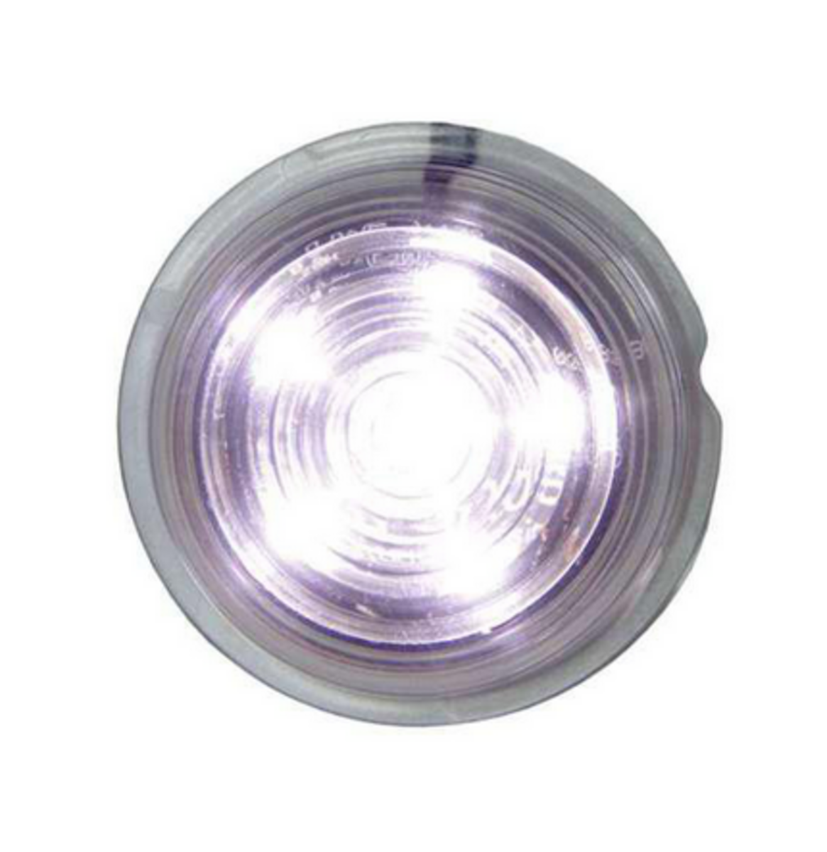 Strands Viking Seitenmarkierungsleuchte – Klarglas/Weiß – 12–24 V mit 6 LEDs Seitenm. Leuchte 12/24V 800400-2 6LEDs weiß rund+Kabel=5m