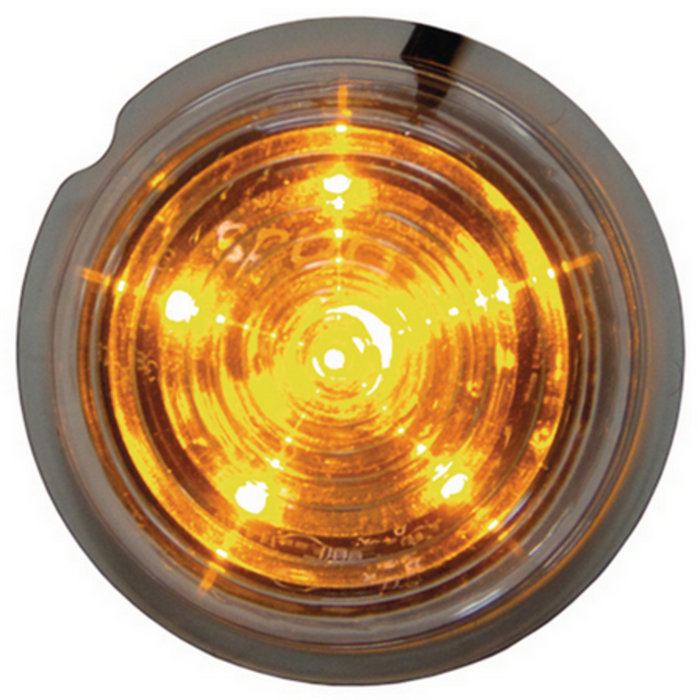 Strands Viking Seitenmarkierungsleuchte – Klarglas/Orange – 12–24 V mit 6 LEDs Seitenm. Leuchte 12/24V 800400-2 6LEDs orange rund+Kabel=5m