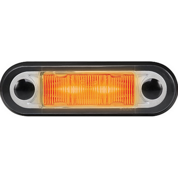 Hella 24V LED Side Marker Light, Amber with White Lens