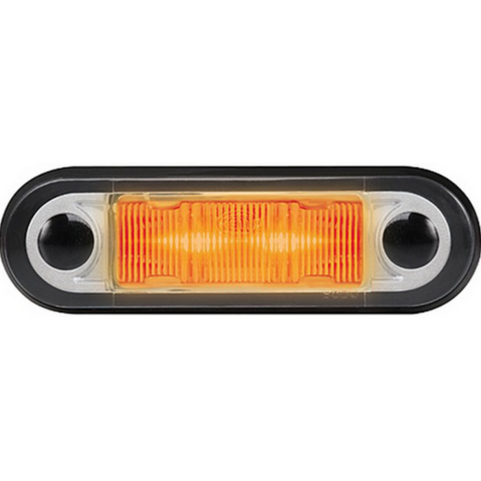 Hella LED-Seitenmarkierungsleuchte 24V Orange mit weissem Glas