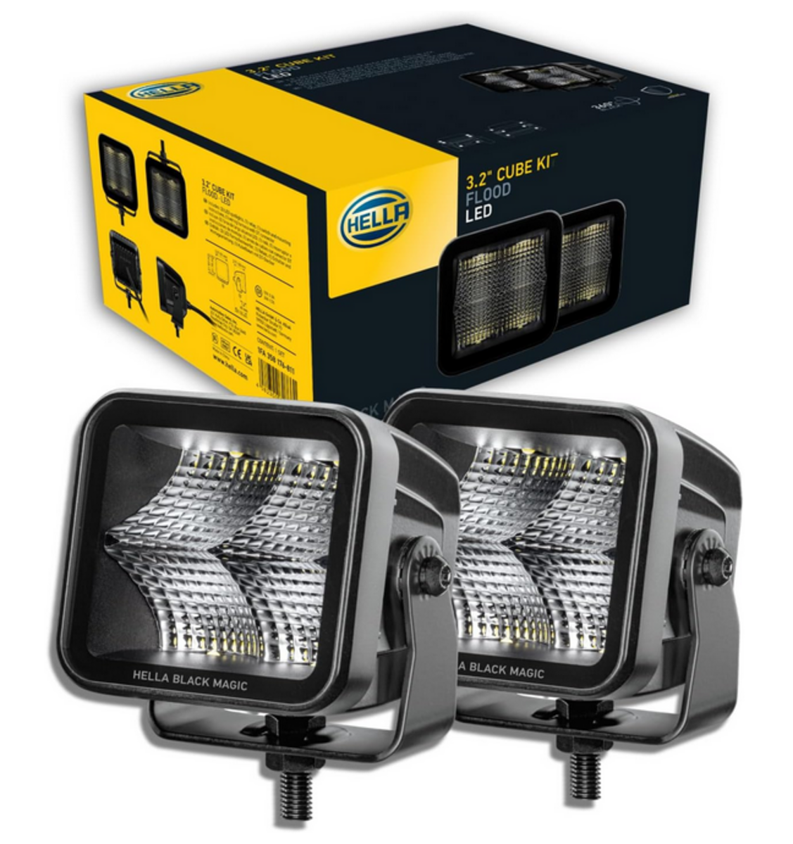 Hella LED Zusatzscheinwerfer Black Magic Cube Set
