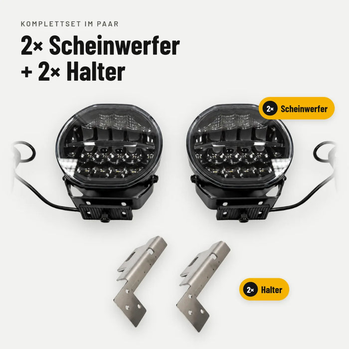 Bundle: 2× Strands Nuuk D-Line 9" + Scheinwerferhalter Classic – 145 € sparen