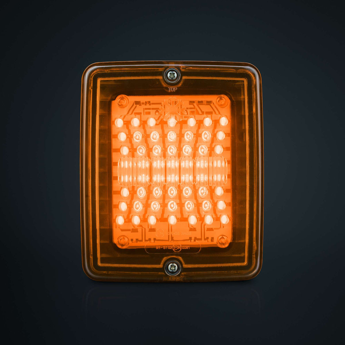 Strands IZE LED Blinkleuchte mit oranger Lichtscheibe, 24V