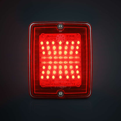 IZE LED Nebelschlussleuchte mit roter Lichtscheibe, 12/24V