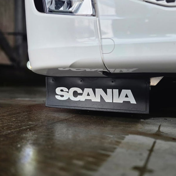Front Mud Flaps for Scania incl. Stainless Steel Brackets 62 x 38 cm (Set)