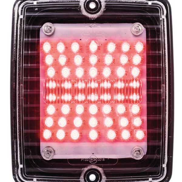 IZE LED Rear Fog Light with Clear Lens, 12/24V