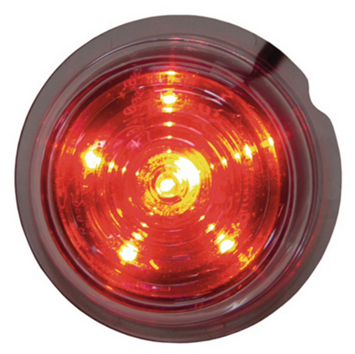 Strands Viking Seitenmarkierungsleuchte – Klarglas/Rot – 12–24 V mit 6 LEDs Seitenm. Leuchte 12/24V 800400-2 6LEDs rot rund+Kabel=5m