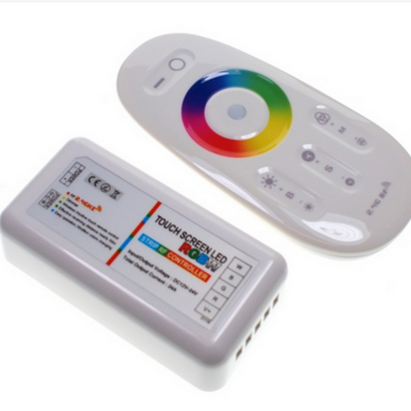 Wireless Controller for RGB and White LED Strips with Remote Control, 12/24 V
